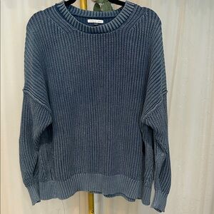 American Eagle Textured Blue Sweater